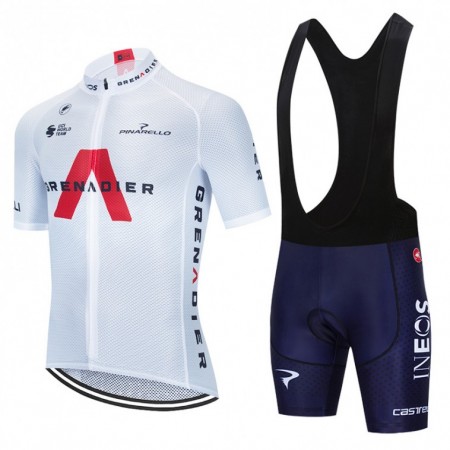 Fahrradbekleidung Radtrikot Kurzarm + Trägershorts 2021 Ineos Grenadiers N004